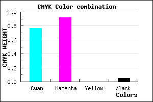 #3713F1 color CMYK mixer