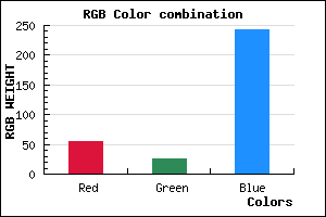 rgb background color #371AF2 mixer