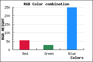 rgb background color #371BF9 mixer