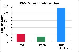 rgb background color #3722EC mixer