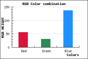 rgb background color #381F89 mixer