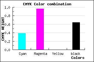 #38045C color CMYK mixer
