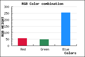 rgb background color #3831FF mixer