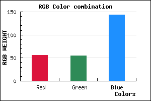 rgb background color #38378F mixer
