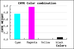 #390AF0 color CMYK mixer