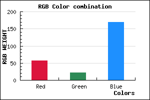 rgb background color #3916AA mixer