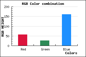 rgb background color #391AA1 mixer
