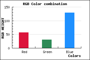 rgb background color #391F81 mixer