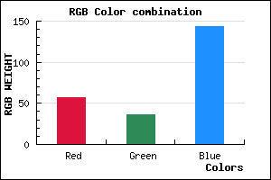 rgb background color #39248F mixer