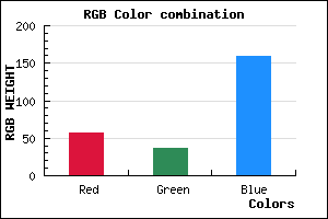 rgb background color #39249F mixer