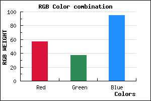 rgb background color #39255F mixer