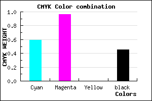 #39058B color CMYK mixer