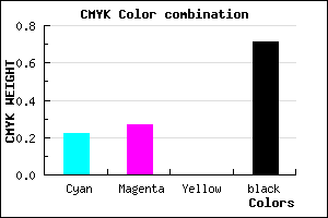 #393549 color CMYK mixer