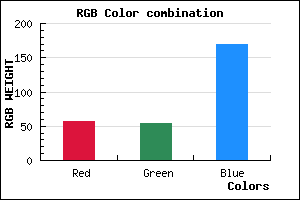 rgb background color #3936AA mixer