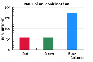 rgb background color #3939AB mixer