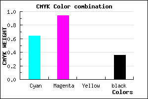 #3A0AA2 color CMYK mixer