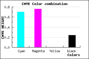 #3A2FC1 color CMYK mixer