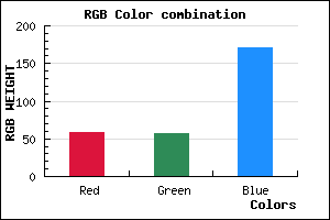 rgb background color #3A39AB mixer