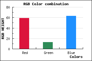 rgb background color #3B0D3F mixer