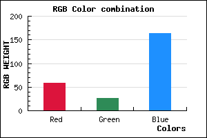 rgb background color #3B1BA3 mixer