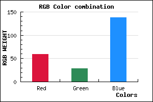 rgb background color #3B1C8A mixer