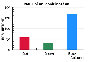 rgb background color #3B1EA8 mixer