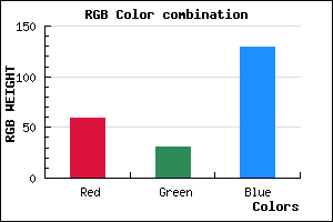 rgb background color #3B1F81 mixer