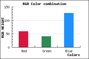 rgb background color #3B297F mixer