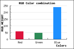 rgb background color #3B2FEF mixer