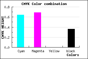 #3B33A3 color CMYK mixer