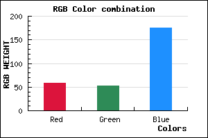 rgb background color #3B35AF mixer