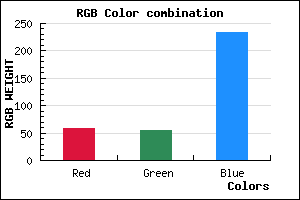 rgb background color #3B36EA mixer