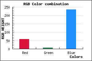 rgb background color #3B08EC mixer