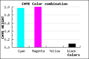 #0600E8 color CMYK mixer