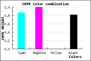 #06002D color CMYK mixer