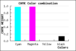 #0605DF color CMYK mixer