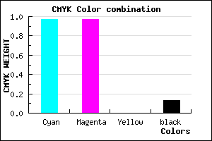 #0606DE color CMYK mixer