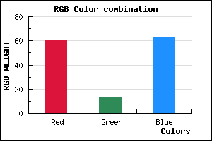 rgb background color #3C0D3F mixer