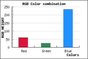 rgb background color #3C19EB mixer