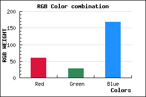 rgb background color #3C1CA8 mixer