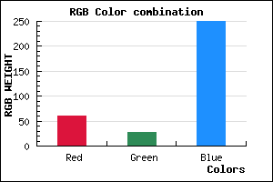 rgb background color #3C1CFA mixer