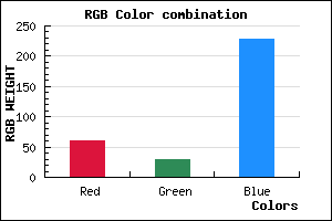 rgb background color #3C1DE4 mixer
