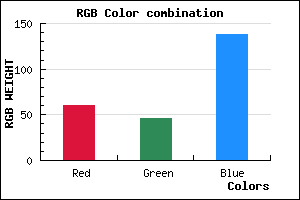 rgb background color #3C2E8A mixer