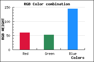 rgb background color #3C3591 mixer