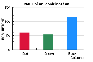 rgb background color #3C3673 mixer