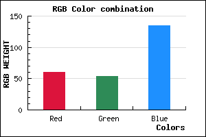 rgb background color #3C3687 mixer