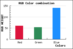 rgb background color #3C368C mixer