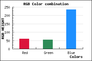 rgb background color #3C36EC mixer