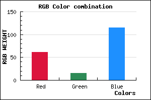 rgb background color #3D0F73 mixer
