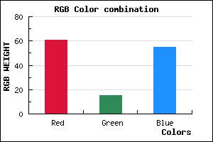 rgb background color #3D0F37 mixer